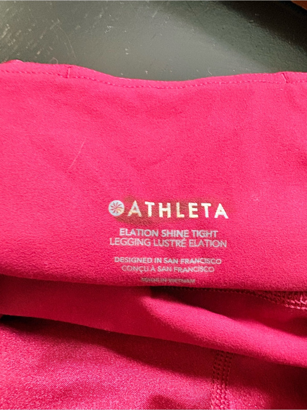 Athleta Elation Shine Leggings - Raspberry Pink